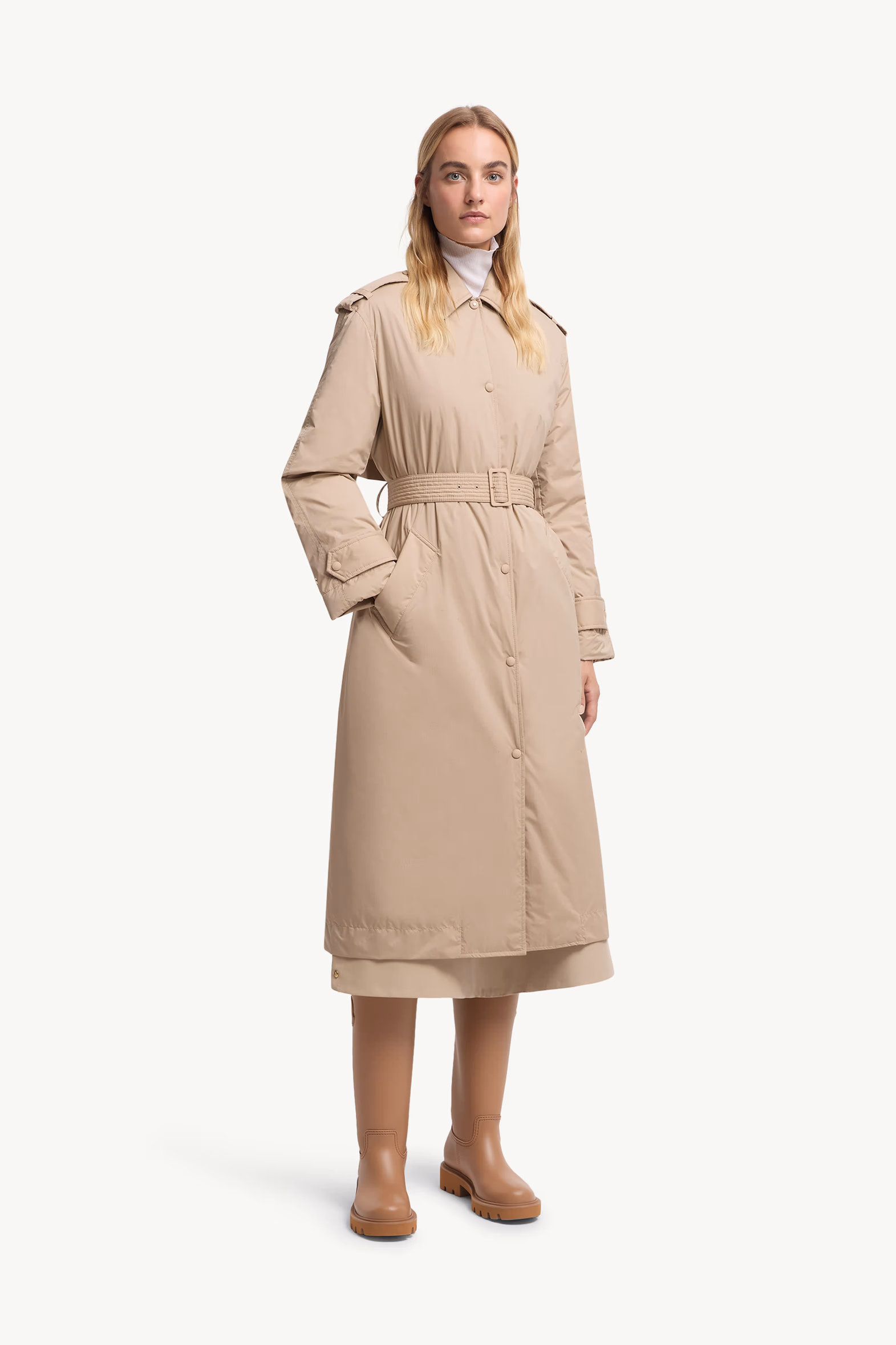 Gabardina plumífero Yevre Mujer Beige Moncler 3